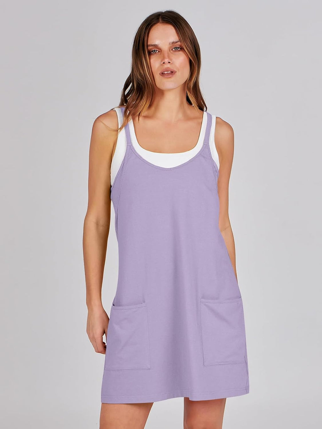 ANRABESS Women's Athletic Dress - Summer Tennis Mini Romper with Built-In Shorts | Ideal for Travel & Workouts