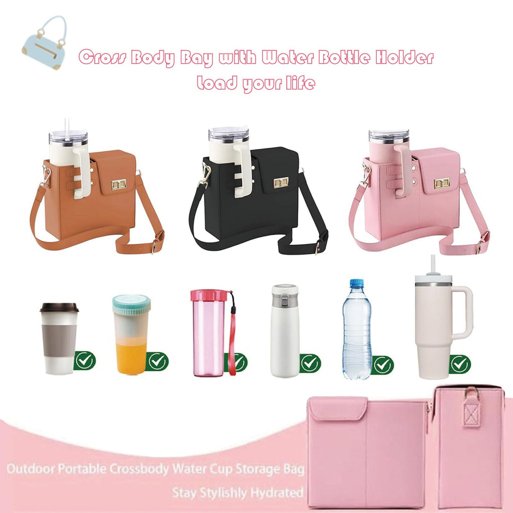 Tefedpot ZETOREL 2025 Cup Purse Holder 40 Oz, Tumbler Bag, Water Bottle Holder with Strap, Water Bottle Carrier with Strap (White)