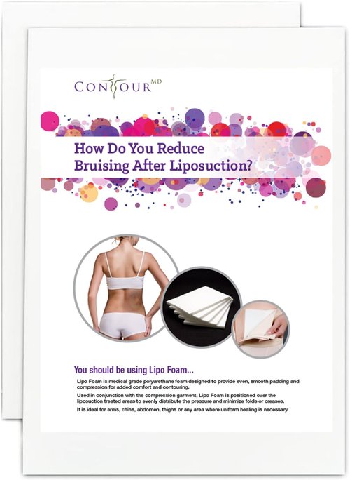 ContourMD Medical Grade Post Lipo Foam Compression Sheets – Post Surgery Compression Garment After Liposuction, Tummy Tuck, AB Flattening, BBL, & More – Surgery Recovery Supplies (2-Sheet Set)
