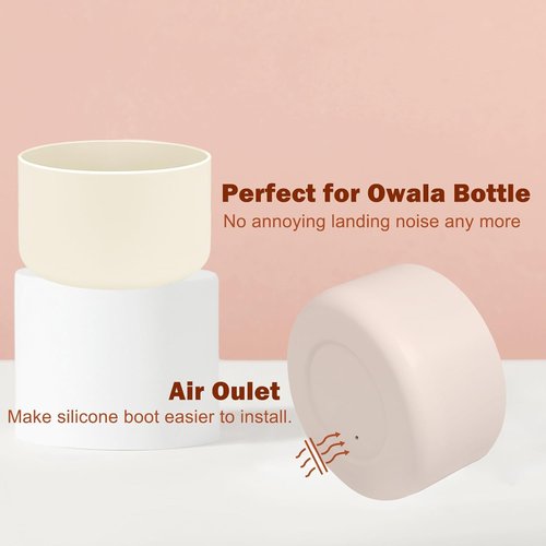 HEYSKAY Silicone Boot for Owala Flask | 2PCS Anti-Slip Protective Sleeve for Stainless Steel Bottles