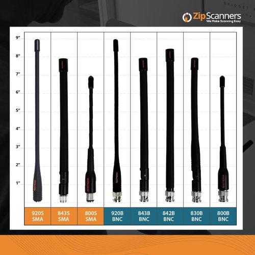 Antenna for Police Scanner Radios | 920S Remtronix | SMA End Type | 400-480MHz & 700~900 MHz UHF Digital, Analog & Trunked Frequencies | 9" Flexible Whip | Increase Reception 25-100%