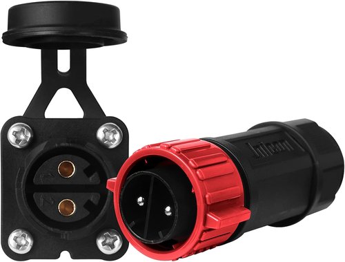Marine Boat Trolling Motor Plug Receptacle Set - Waterproof 12V/24V/36V/48V DC Power Connector