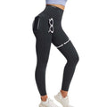 Curvphilo High Waist Leggings with Pockets Tummy Control Workout Butt Lifting Compression Leggings for Women with Hook (US, Alpha, XX-Large, Regular, Regular, 25" Inseam, Black)