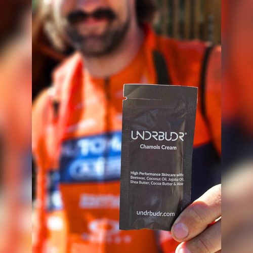 UNDRBUDR Chamois Cream for Cycling, Runners, Athletes - Anti Chafing Cream for Men and Women with Aloe, Shea Butter & Vitamin E - Reduces Saddle Sores, Low Friction Formula, 6 Travel Packets