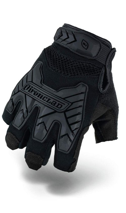 Ironclad IEXT-FIBLK-05-XL Tactical Fingerless Impact Glove Black, X-Large