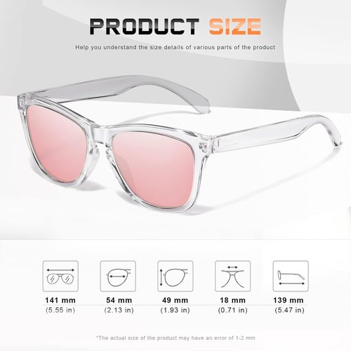 DANAMY Polarized Sunglasses for Women - Trendy Designer Mirrored UV400 Protection