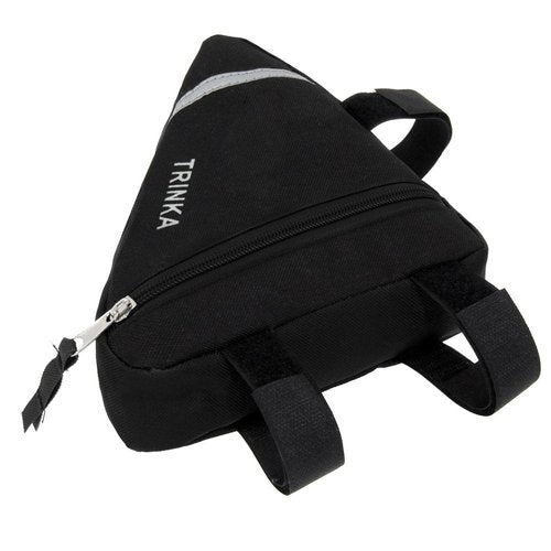 MOOCY Bicycle Bike Storage Bag Triangle Saddle Frame Strap-On Pouch for Cycling -Black