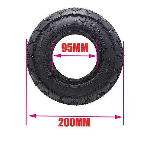 200x50（8x2）Scooter Tubeless Solid No Flats Tire For Razor 200 X 50 (8 X 2) E100 E150 E175 E200