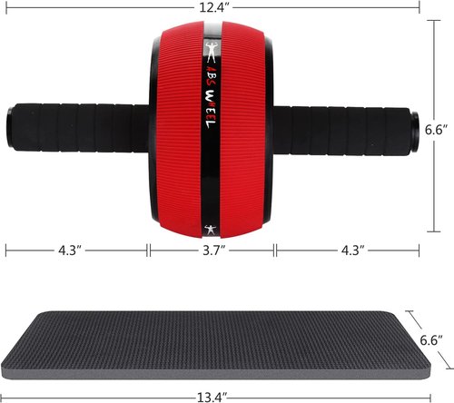 Ab Roller Wheel - Core Strength Training Equipment with Knee Pad | Home Gym Fitness Tool