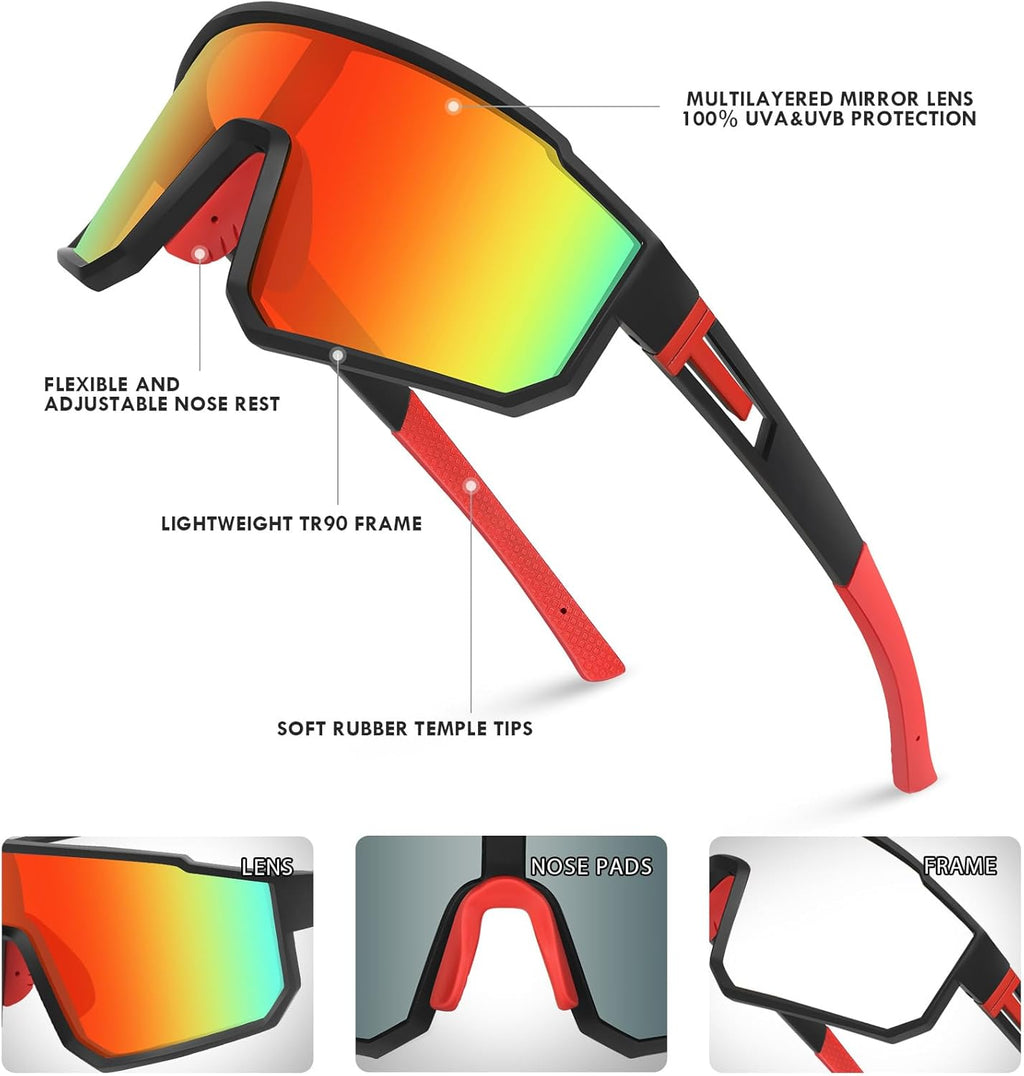 Skiennix Youth Baseball Sunglasses - Kids Polarized Sports Glasses with UV400 Protection | Perfect for Softball & Cycling