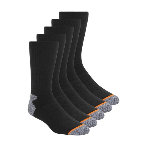 Weatherproof Vintage Men's Wool Blend Crew Socks, Outdoor, 5-Pair (US, Numeric, 6, 12, Regular, Regular, Black)
