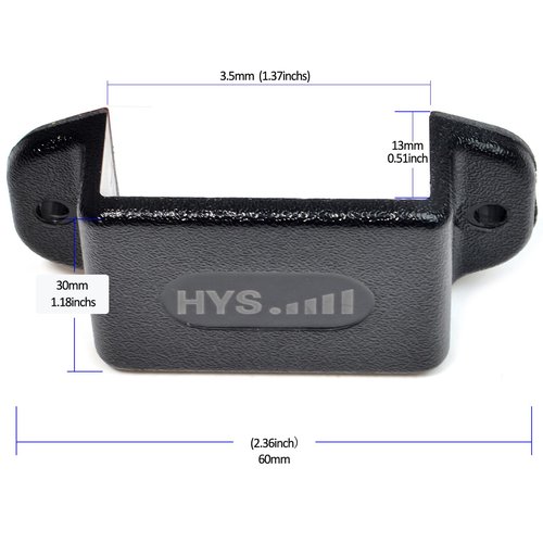 HYS Walkie Talkie Single Side Car Mount, Car Mounting Kit with Screws for Handheld CB & VHF UHF Two-Radio with Belt Clip (Pack of 4)