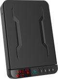 Z ZLJUAN Portable Biometric Gun Safe - LCD Display, Fingerprint & Keypad Lock | Black, Ideal for Travel & Home