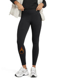 ODODOS Women's Thermal Bonded Fleece Lined 7/8 Leggings - Thick Warm Winter Running Tights 25" High Waisted Yoga Pants with Back Pocket, Black, Small