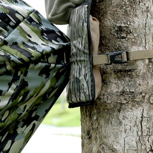 Saddle Hunting Knee Cushion with Adjustable Strap and Utility Pockets
