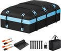 Skiennix Rooftop Cargo Carrier Bag - 30 Cubic Feet Waterproof Soft-Shell Design | Includes Anti-Slip Mat & Straps (Blue)