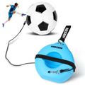 Hikeen Soccer Training Set with Metal Base Portable Solo Trainer Equipment with Rebound Ball-Popular Soccer Gift,Socce Skills Practice Aid for Outdoors Indoor Blue