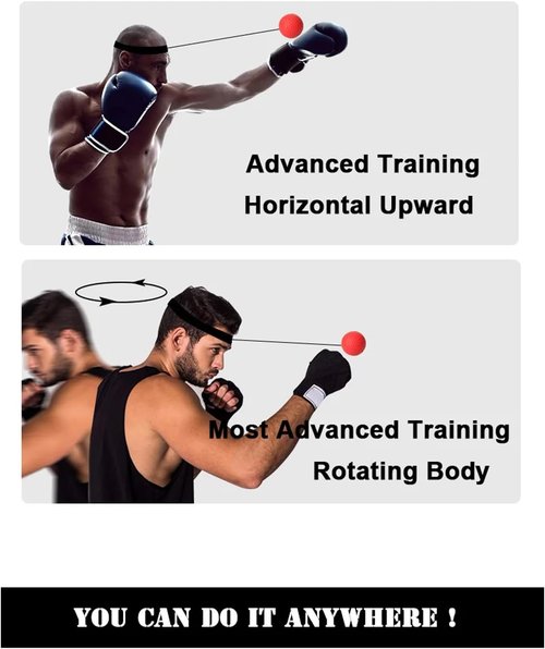 Boxing Reflex Ball Set by [Brand Name] - Includes 4 Balls & 2 Adjustable Headbands | Perfect for Training & Gifts