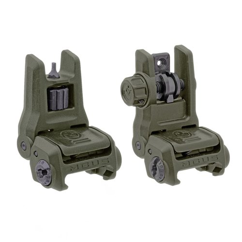 Magpul MBUS 3 Front Sight Bundle with MBUS 3 Rear Sight Set, OD Green, MAG1166-MAG1167