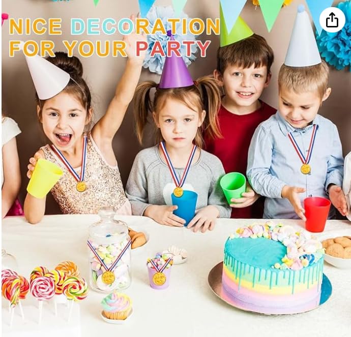 50pcs Gold Medals for Kids Awards Sports Competition Talent Show