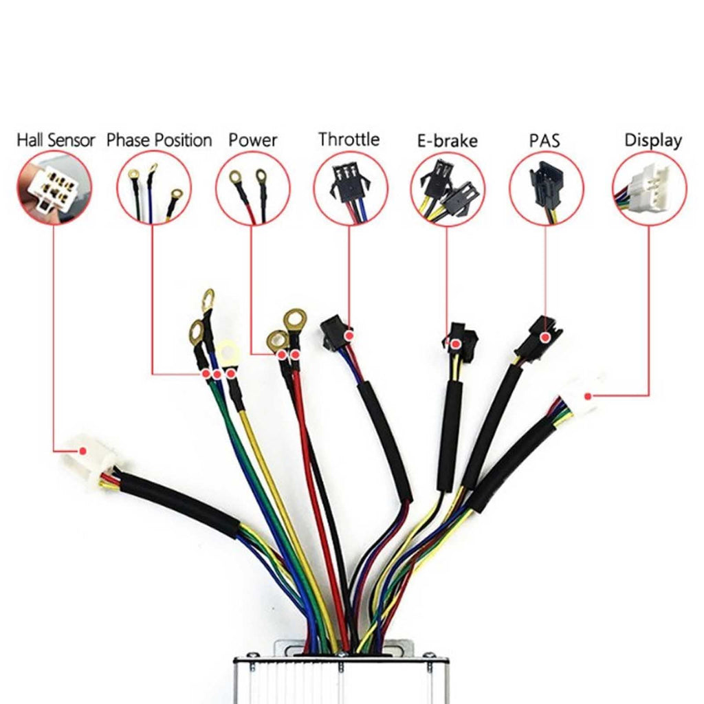 RiToEasysports Aluminum Alloy Brushless Controller 36V 48V 1000W 1500W Brushless Motor Controller Electric for Electric Scooter Bikes