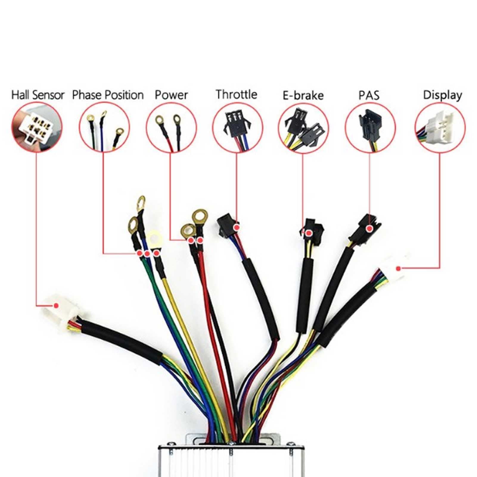 RiToEasysports Aluminum Alloy Brushless Controller 36V 48V 1000W 1500W Brushless Motor Controller Electric for Electric Scooter Bikes