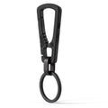 KeyUnity Titanium Carabiner Keychain Clip, Quick Release EDC Key Holder Organizer with Key Ring (KM04BK)