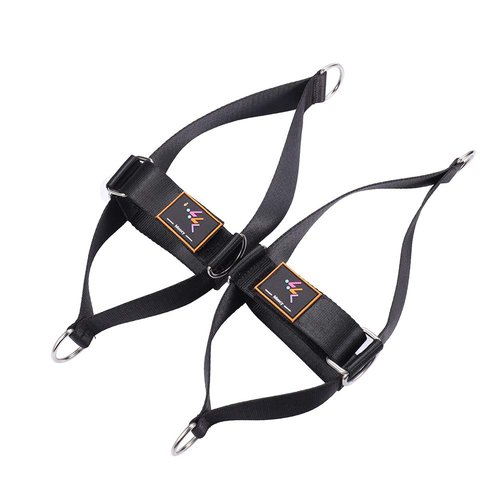 MOOCY 2 Pack Foot Strap for Cable Machine Fitness Attachment Ankle Straps Glute Kickback Leg Exercise for Cable Machines Shoe Cover Pull Belt-4 Ring