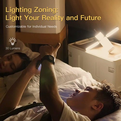 KLARUS CL2 Rechargeable Camping Lantern, 750LM 7 Light Modes Waterproof Foldable Tent Light with 10,000mAh Power Supply for Emergency, Camping, Beach, Travel, Power Outages - White