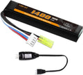 3S Airsoft Battery | 11.1V 1400mAh 30C Mini Tamiya Plug with USB Charger for Airsoft Guns