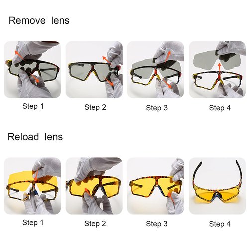 Long Keeper Polarized Sport Cycling Sunglasses with 3 Interchangeable Lens Men Women Baseball Fishing Glasses (Colorful/Red-3lens)