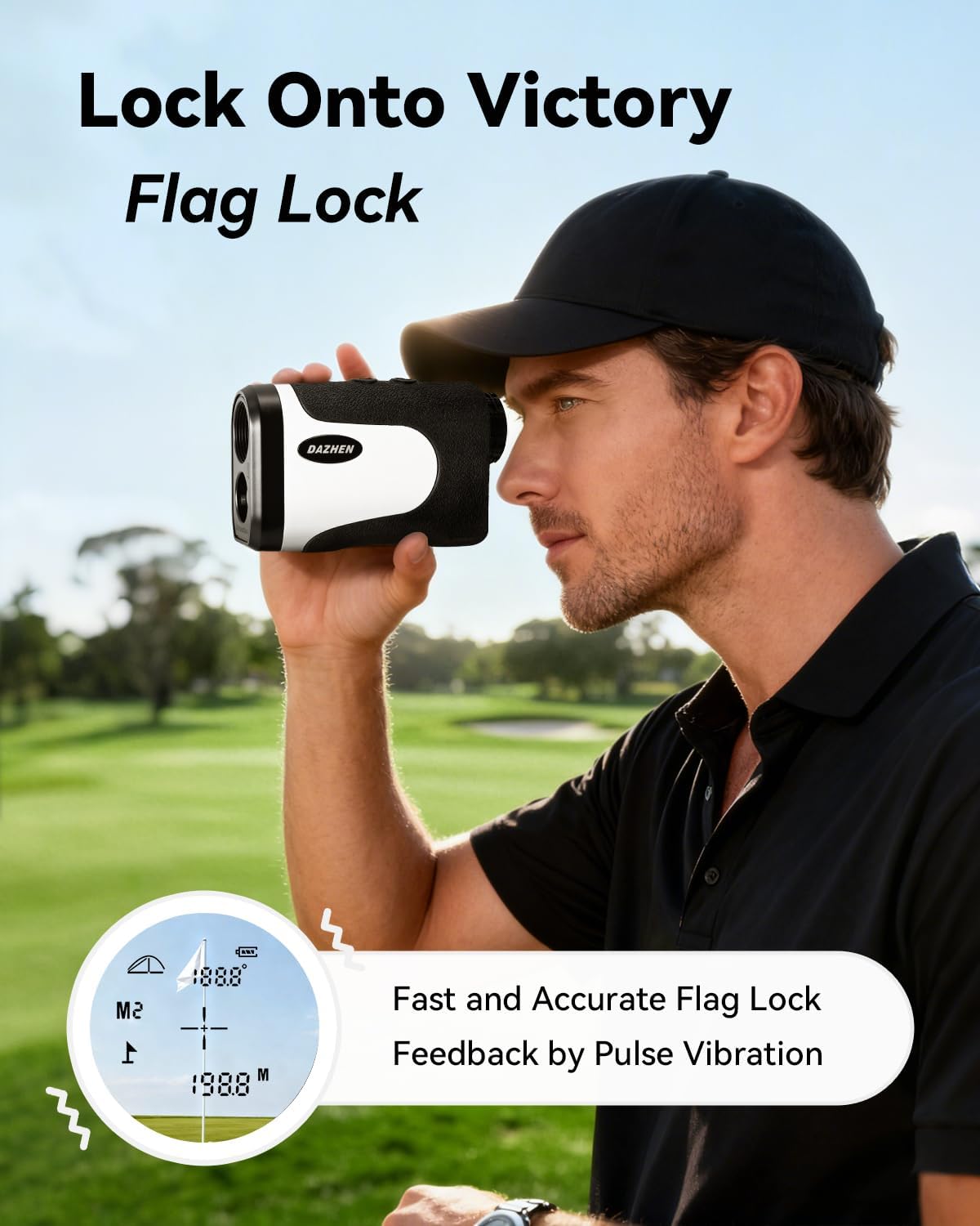 Skiennix Golf Rangefinder - 1200 Yards Laser with Slope, Flag Pole Lock, 6X Magnification
