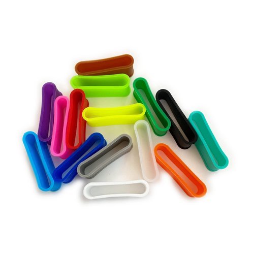 LENGAUC 13 Pack Tennis Racket/Pickleball Paddles Handle Rubber/Silicone Ring Stretchy/Grip Finishing Ring-for securing Grip on Rackets or Handles/Racquet Grips Overgrip (13 Pack A)