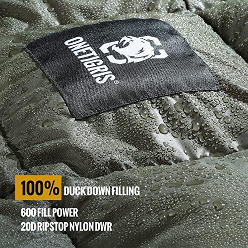 ONETIGRIS Ranger Green Down Camping Blanket - Lightweight Outdoor Travel Quilt