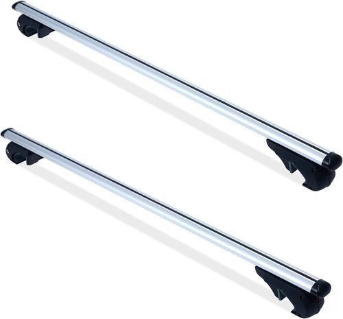MAXXHAUL 52" Aluminum Roof Rack Cross Bars - 150 lb Capacity with Locking Anti-Theft System | Fits Raised Side Rails (35–55mm Diameter) - Easy Clamp-On Installation
