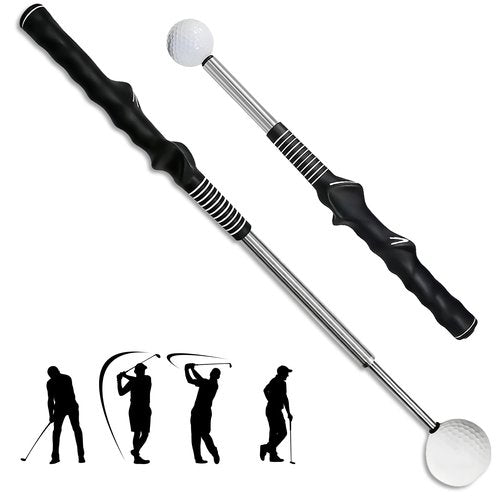 YIHKQDL Golf Swing Trainer – Adjustable Golf Grip Trainer with Click Feedback for Tempo, Power & Accuracy | Portable Golf Training Aid Black