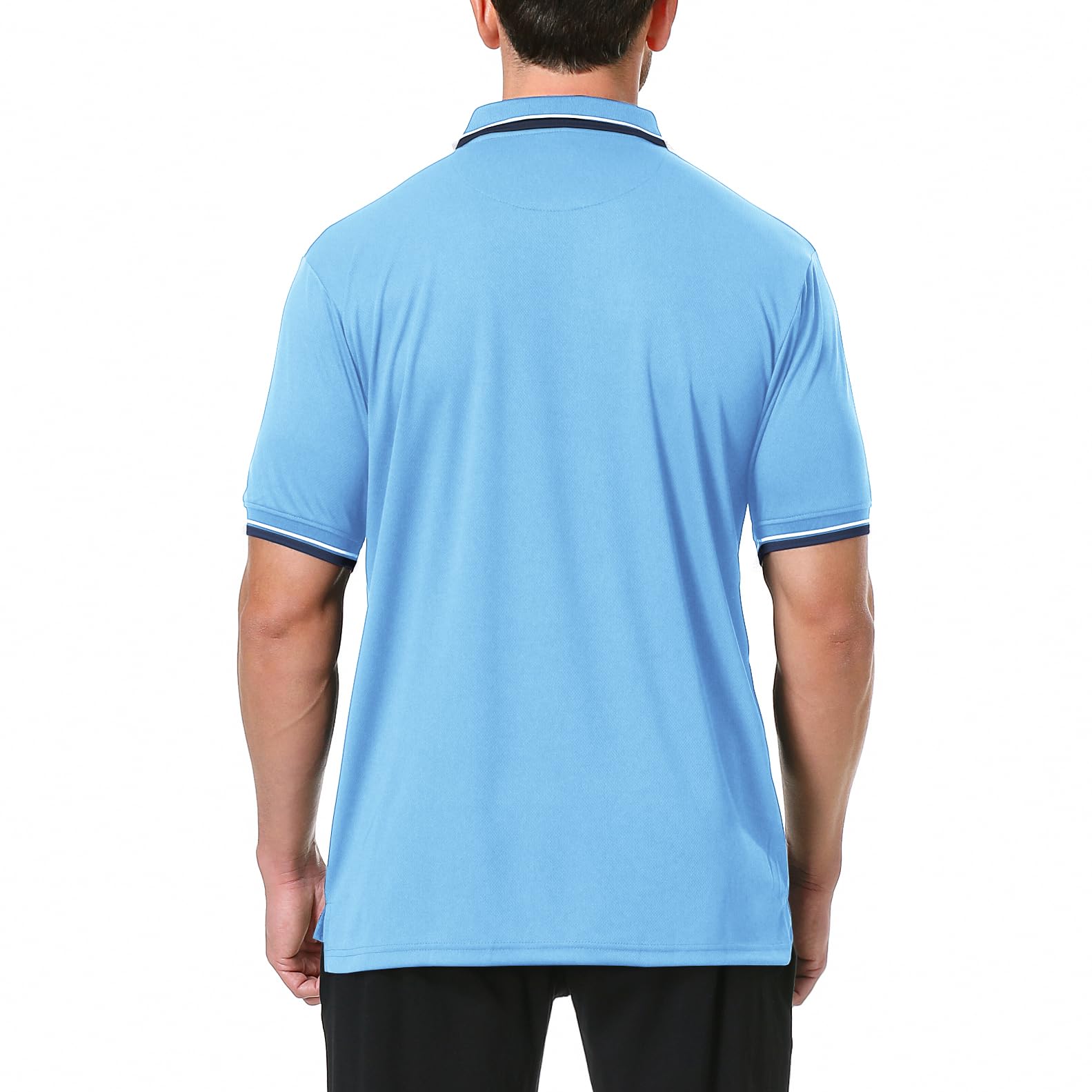 TopTie Baseball and Softball Referee Shirt Short Sleeve Polo Shirt Umpire Jersey-Blue-4XL