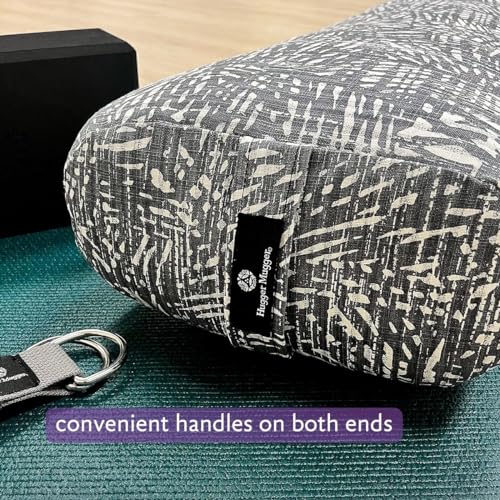 Yoga Bolster - Supportive Firm Cushion for Restorative Poses - Plum Solid