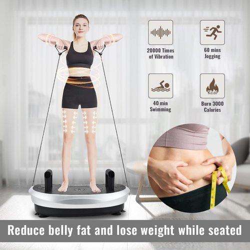 EILISON FITABS 3D Vibration Plate Exercise Machine - Oscillation & Pulsation for Weight Loss | Fitabs Silver