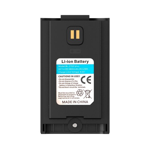 BAOFENG UV-17R Battery Larger Capacity 3800mAh for UV-17 Pro GPS Ham Radio USB-C Charging DC8.4V BL-UV17 Replacement UV-17R Walkie Talkie Accessories