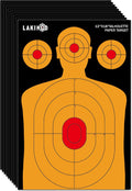 **LAKINGO High-Visibility Shooting Targets - 12x18 Inch Silhouette for Pistol, Rifle & Airgun**