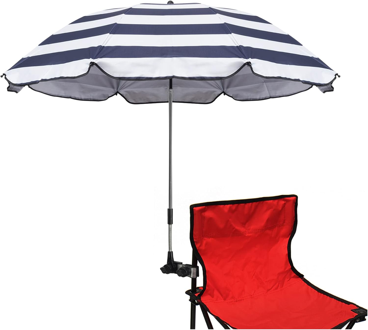 Skiennix Chair Umbrella - 46 Inch UPF 50+ Clip-On Parasol for Patio, Beach, Strollers & Golf Carts