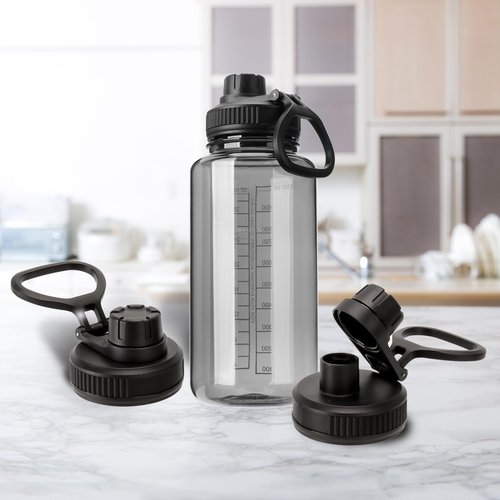 UWSTE 2Pack Replaceable Lids for Nalgene Water Bottles 32 oz, Replacement Cap for Nalgene wide mouth bottle, Loop Top Lid, BPA Free.