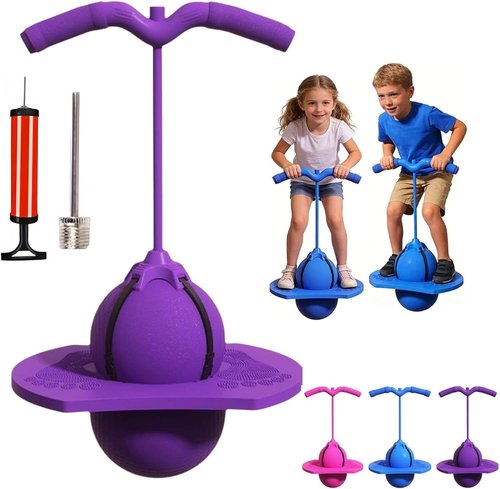 Balance Jumping Ball - Pogo Ball Moon Bounce for Kids | Fun Indoor/Outdoor Bouncing Toy Up to 600 lbs