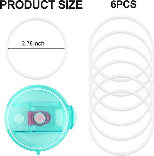 Joshey Tumbler Lid Replacement - BPA-Free Silicone Seal for Reduce Kids Coldee Mugs | 6-Pack