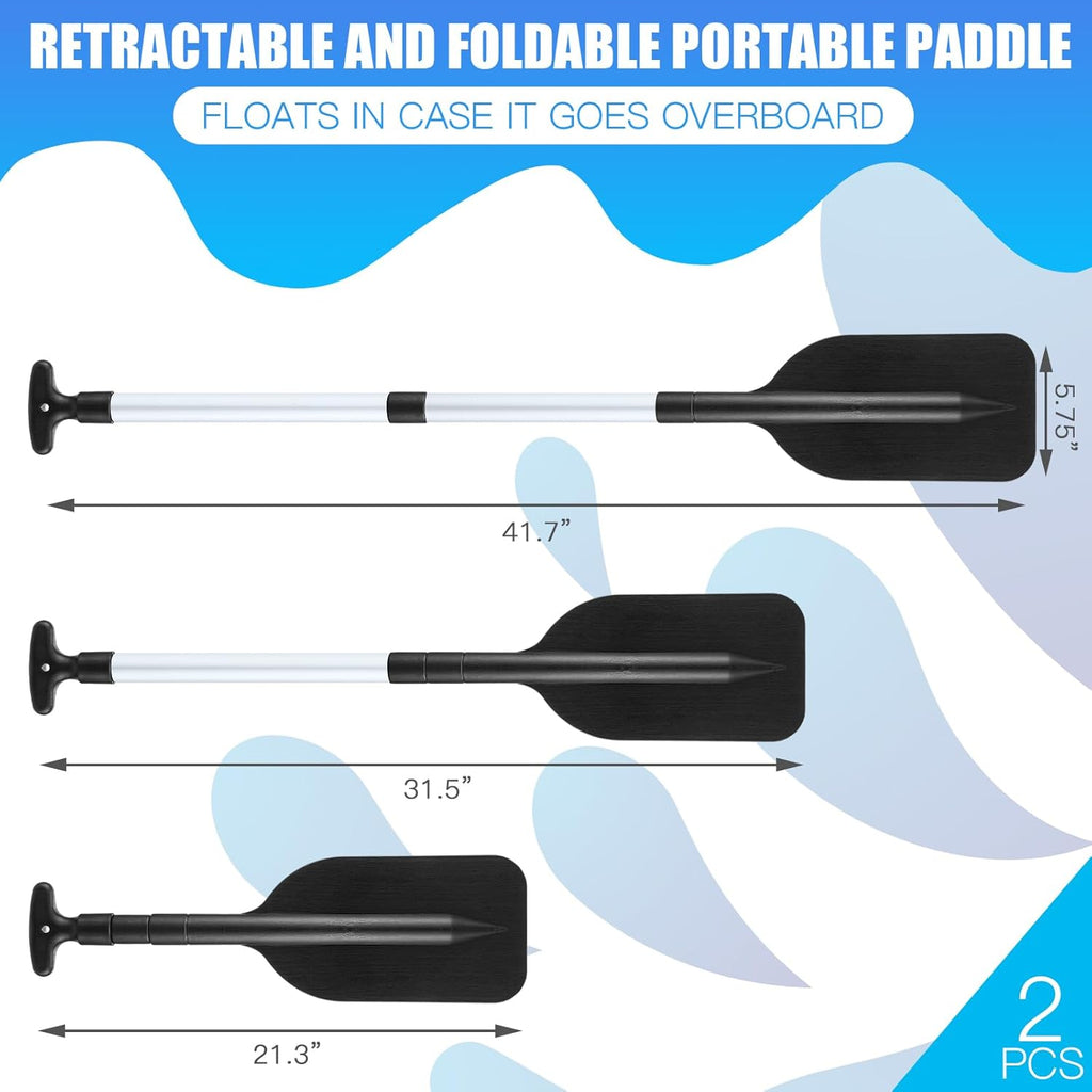 Trader Telescoping Canoe Paddles - Adjustable Aluminum Oars 21.3-41.7 in for Kayaks & Dinghies