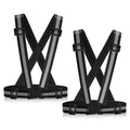High-Visibility Reflective Running Vest 2-10 Pack – Black+2, 360° Safety