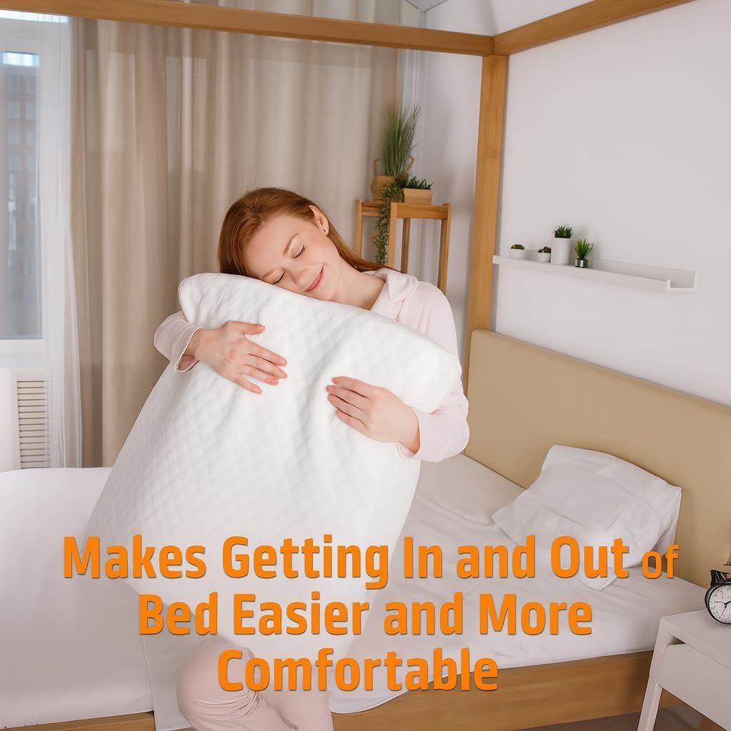 Aeris Wedge Pillow - Memory Foam Bed Wedge for Post-Surgery Recovery & Snoring Relief | Breathable Viscose Cover