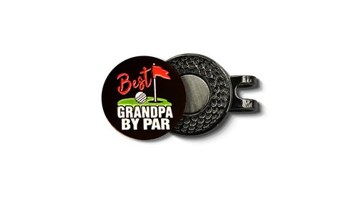 MULLIGAN HOOLIGAN Best Grandpa by Par Golf Ball Marker + Magnetic Hat Clip, Funny and Unique Golf Gift, Premium Quality, The Perfect for Your Favorite Golfer, Golf Accessories for Any Occasions
