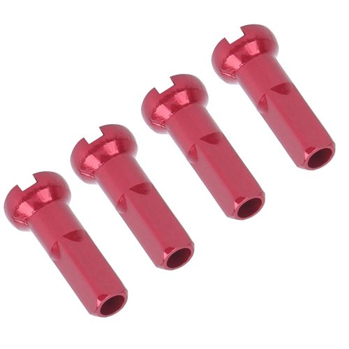 Bike Spoke Nipples, 100 Pcs Aluminum Alloy Bicycle Spoke Cap Bike Spoke Nipples Spoke Cover Cycling Accessory(Red)